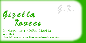 gizella kovecs business card