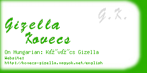 gizella kovecs business card